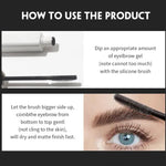 PRIVATE LABEL, 100pcs Wholesale Luxury PREMIUM Quality Vegan, Cruelty Free, Custom White Wand Tube Waterproof Long Lasting Brow Sculpt Wax, Organic Eyebrow Strong Hold Styling Gel