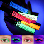 PRIVATE LABEL, 100pcs Wholesale Luxury PREMIUM Quality Vegan, Cruelty Free, Multicolor UV Neon Mascara, Cosmetic High Pigmented Shiny Eye Luminous Mascara, Quick Dry, Glow in the Dark Florescent Mascara. 6 Colors