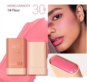 PRIVATE LABEL, 100pcs Wholesale Luxury PREMIUM Quality Vegan, Cruelty Free Rose Gold High Pigment Long Lasting Waterproof Cream Glow Blush Stick. 3 Shades