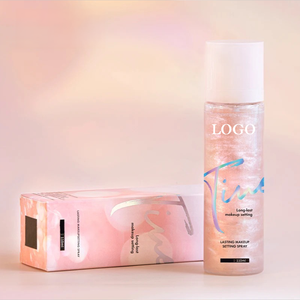 PRIVATE LABEL, 200pcs Wholesale Luxury PREMIUM Quality Vegan, Cruelty Free 110ml Custom Pink Packaging Best Selling Fixing Spray, Waterproof, Oil Control Makeup up Setting Spray, Matte/ Shimmer Finishing Spray. 2 Colors