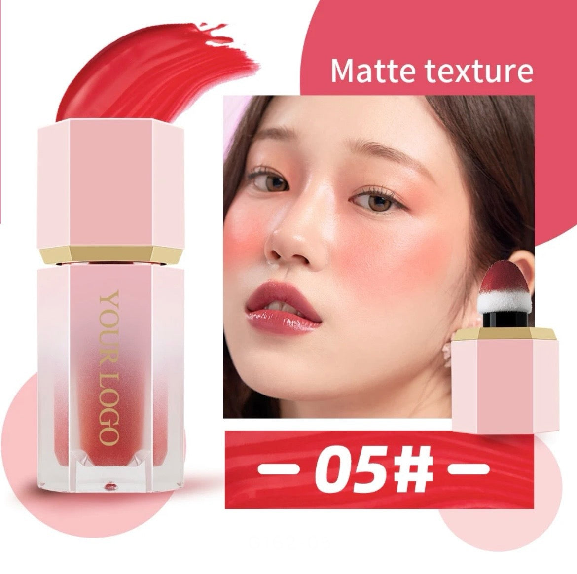 PRIVATE LABEL, 100pcs Wholesale Luxury PREMIUM Quality Waterproof Long Lasting Dual Use Liquid Blush (Free Shipping)