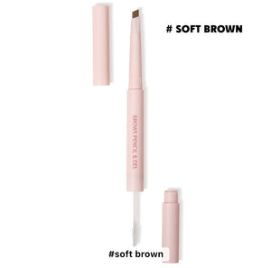 PRIVATE LABEL, Wholesale 100 pcs Luxury PREMIUM Quality, Retractable Makeup Pen 2-in-1 Brow Sculpting Lamination Gel and Tint Pencil Duo, Natural Brow Pencil with Brow Gel