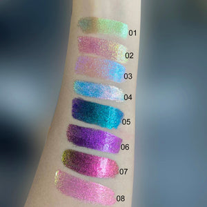 PRIVATE LABEL, 100 pcs Wholesale Luxury PREMIUM Quality Vegan, Cruelty Free, 
Waterproof, Transfer-proof, Long Lasting, High Pigmented Mesmerizing Multi-chrome Glitter Chameleon Lipgloss 14 Shades