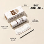 PRIVATE LABEL, 100 sets Wholesale Luxury PREMIUM Quality Vegan, Cruelty Free Waterproof Makeup Brow Tinting Kit Eyebrow Stencil Stamp Kit 3 Shades