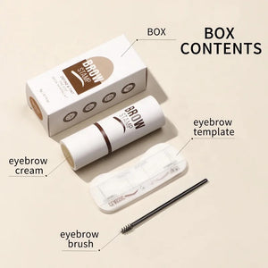 PRIVATE LABEL, 100 sets Wholesale Luxury PREMIUM Quality Vegan, Cruelty Free Waterproof Makeup Brow Tinting Kit Eyebrow Stencil Stamp Kit 3 Shades