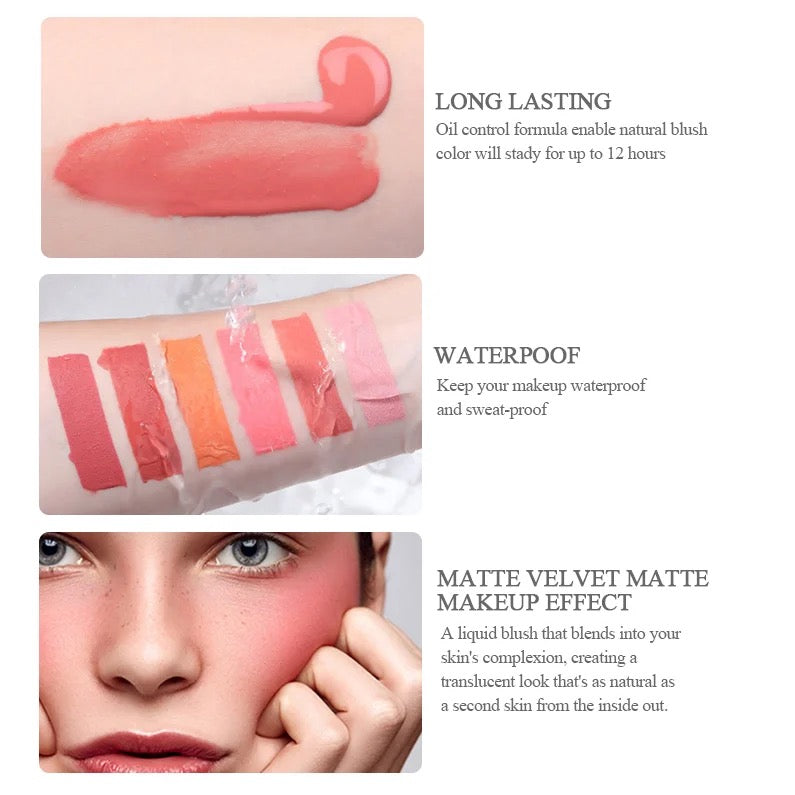 PRIVATE LABEL, 100pcs Wholesale Luxury PREMIUM Quality Waterproof Long Lasting Dual Use Liquid Blush (Free Shipping)