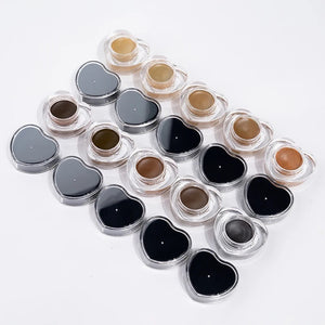 PRIVATE LABEL, 100 pcs Wholesale Luxury PREMIUM Quality Vegan, Cruelty Free 
Custom Heart Shaped Waterproof Eyebrow Filler, Gel Eyebrow Pomade. 23 Shades