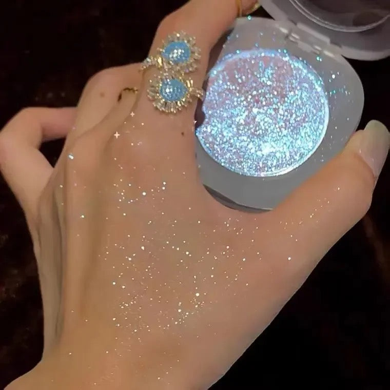 PRIVATE LABEL, 100pcs Wholesale Luxury PREMIUM Quality Vegan, Cruelty Free High Quality Diamond Shimmer Shiny Highlighter, Sparkly Body/ Face Highlighter Powder 4 Shades