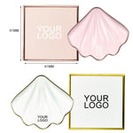 PRIVATE LABEL, 100 pcs Wholesale Luxury PREMIUM Quality Vegan, Cruelty Free, 
Custom Cute Pink/White and Gold Shell Cream Blusher, Single Compact Powder Blush. 5 Shades