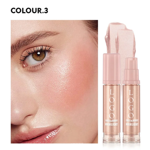 PRIVATE LABEL, 100pcs Wholesale Luxury PREMIUM Quality Vegan, Cruelty Free Face and Body Sparkling Skin Waterproof Dazzling Pearl Liquid Glow Highlighter 8 Shades