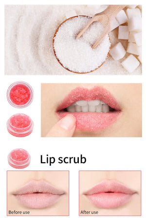 PRIVATE LABEL, 100pcs Wholesale Luxury PREMIUM Quality Vegan, Cruelty Free Fruit Flavor Lip Scrub, Exfoliating Sugar Colorful Lip Scrubs 8 Flavors