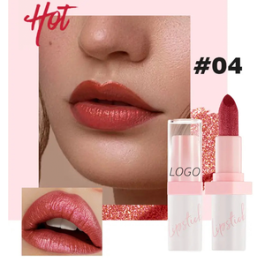 PRIVATE LABEL, 100pcs Wholesale Luxury PREMIUM Quality Vegan, Cruelty Free 24 Hour Long Lasting Matte Shiny Lipstick, Glitter Shimmer Metallic Lipstick