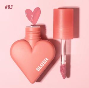 PRIVATE LABEL, 100pcs Wholesale Luxury PREMIUM Quality Vegan, Cruelty Free Face Makeup Heart Shaped Lip Eye Cheek Liquid Blush, Long Lasting High Pigmented Blush Tint