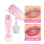 PRIVATE LABEL, 100pcs Wholesale Luxury PREMIUM Quality Vegan, Cruelty Free Clear Plumping Lipgloss, Moisturizing Fruity Tinted Color Changing Lip Oil