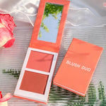 PRIVATE LABEL, 100pcs Wholesale Luxury PREMIUM Quality Vegan, Cruelty Free 2-in-1 Cheek Blush Pressed Powder Pan Pink Talc Free Blusher Palette Glow Duo