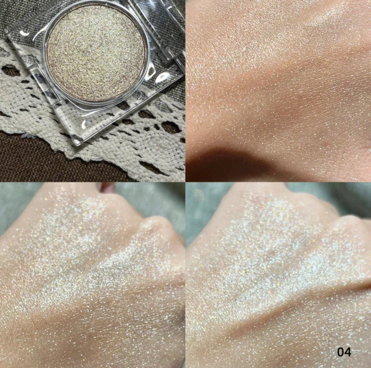 PRIVATE LABEL, 100pcs Wholesale Luxury PREMIUM Quality Vegan, Cruelty Free High Quality Diamond Shimmer Shiny Highlighter, Sparkly Body/ Face Highlighter Powder 4 Shades