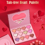 PRIVATE LABEL, 100pcs Wholesale Luxury PREMIUM Quality Vegan, Cute Pink High Pigmented Heart Palette with Mirror. 12 Shades.