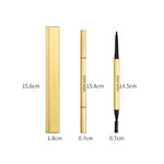 PRIVATE LABEL, 100pcs Wholesale Luxury PREMIUM Quality Vegan, Cruelty Free 
Gold Eyebrow Liner With Brush, Ultra Thin Waterproof Cream Brow Pencil 4 Shades