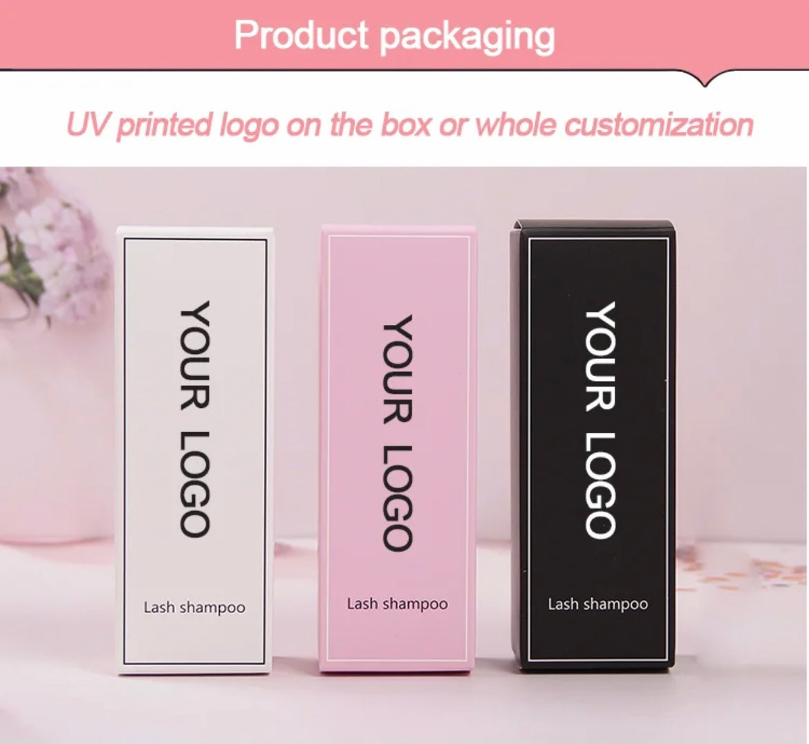 PRIVATE LABEL, 100pcs Wholesale Luxury PREMIUM Quality Vegan, Cruelty Free Wholesale Eyelash Cleaning Foam, Foam Lash Bath, Lash Shampoos, Shampoo for Lash Extensions 60ml