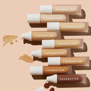 PRIVATE LABEL, Wholesale 100 Pcs Luxury PREMIUM Quality Vegan, Cruelty Free White Pump Bottle Matte Cream Foundation 30ml Full Coverage Makeup Base, Long Lasting Waterproof Concealer, Custom Liquid Foundation 18 Shades