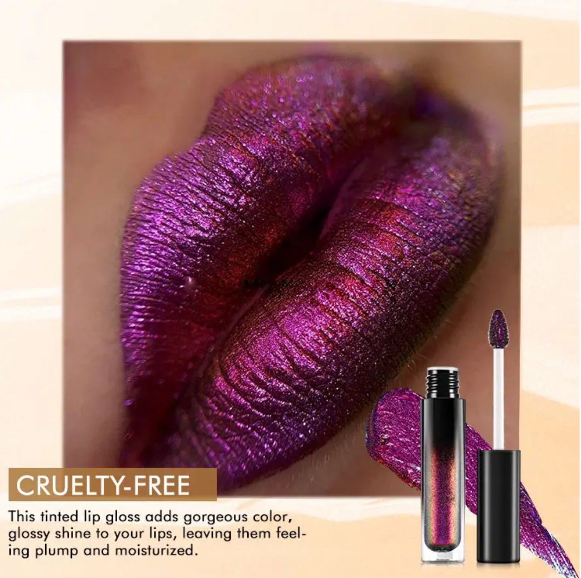 PRIVATE LABEL, 100 pcs Wholesale Luxury PREMIUM Quality Vegan, Cruelty Free, 
Waterproof, Transfer-proof, Long Lasting, High Pigmented Mesmerizing Multi-chrome Glitter Chameleon Lipgloss 14 Shades