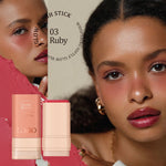 PRIVATE LABEL, 100pcs Wholesale Luxury PREMIUM Quality Vegan, Cruelty Free Rose Gold High Pigment Long Lasting Waterproof Cream Glow Blush Stick. 3 Shades