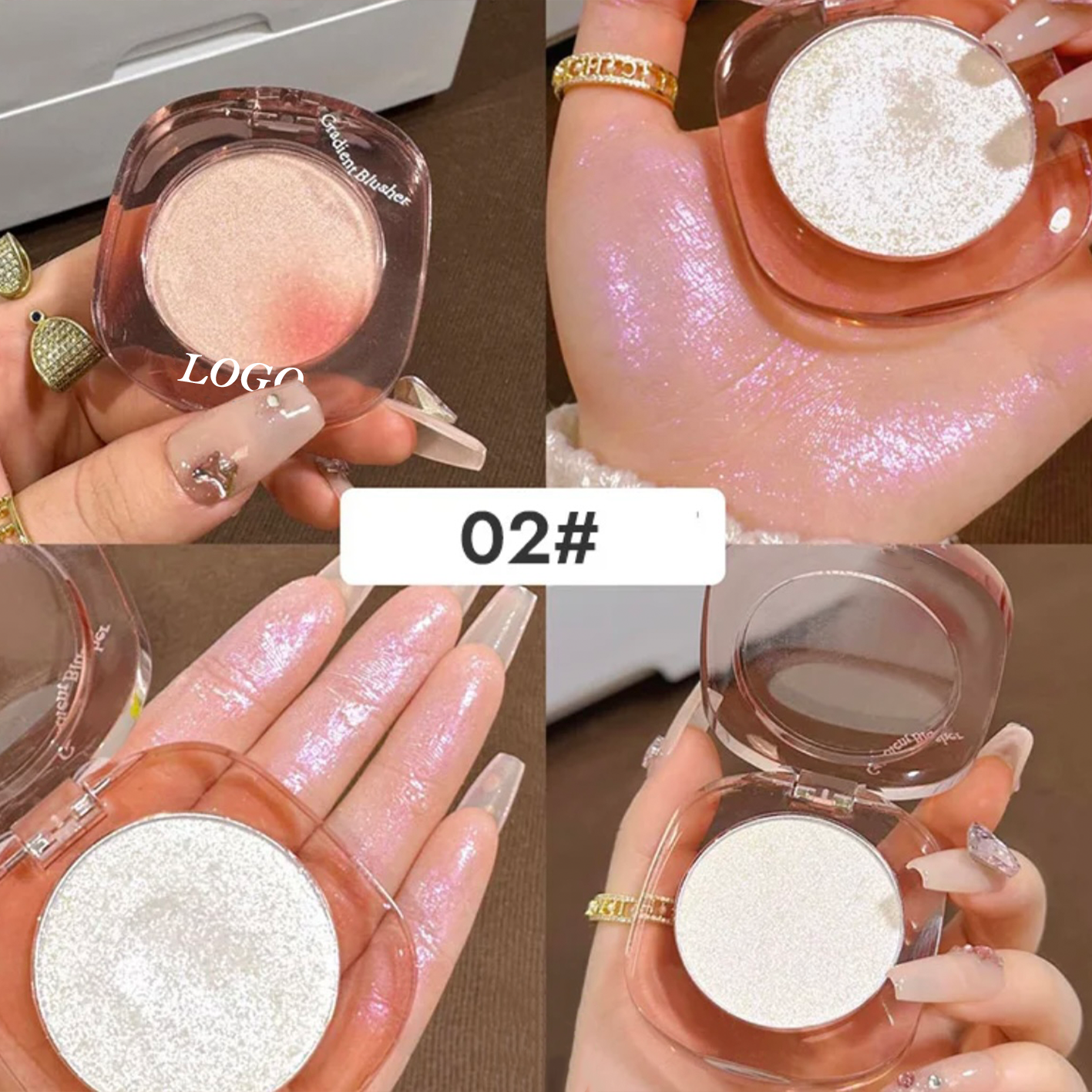 PRIVATE LABEL, 100pcs Wholesale Luxury PREMIUM Quality Vegan, Cruelty Free, 
Multipurpose Makeup, Shimmer Highlight Blush, Long Lasting Waterproof Custom Glitter Goddess Highlighter