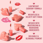 PRIVATE LABEL, 100pcs Wholesale Luxury PREMIUM Quality Vegan, Cruelty Free Face Makeup Heart Shaped Lip Eye Cheek Liquid Blush, Long Lasting High Pigmented Blush Tint