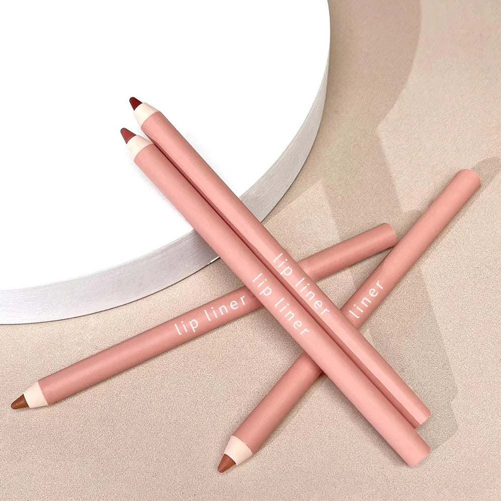 PRIVATE LABEL, 100pcs Wholesale Luxury PREMIUM Quality Vegan, Cruelty Free 
Pink Love Lipliner Waterproof Long Lasting Matte Creamy Lip Liker Pencil 6 Shades