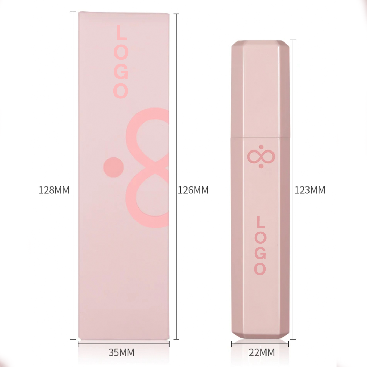 PRIVATE LABEL, 100pcs Wholesale Luxury PREMIUM Quality Vegan, Cruelty Free, Custom Pink Irregular Shape Mascara, Lightweight, Waterproof, Sweatproof, Volumizing, Waterproof Mascara, 3D Curl Mascara.