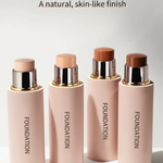 PRIVATE LABEL, 100pcs Wholesale Luxury PREMIUM Quality Vegan, Cruelty Free Waterproof Full Coverage Concealer Stick Silky Foundation in Silver/ Pink Aluminum Can