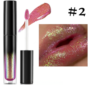 PRIVATE LABEL, 100 pcs Wholesale Luxury PREMIUM Quality Vegan, Cruelty Free, 
Waterproof, Transfer-proof, Long Lasting, High Pigmented Mesmerizing Multi-chrome Glitter Chameleon Lipgloss 14 Shades