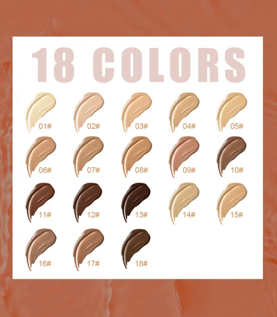 PRIVATE LABEL, Wholesale 100 Pcs Luxury PREMIUM Quality Vegan, Cruelty Free White Pump Bottle Matte Cream Foundation 30ml Full Coverage Makeup Base, Long Lasting Waterproof Concealer, Custom Liquid Foundation 18 Shades