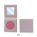 PRIVATE LABEL, 100pcs Wholesale Luxury PREMIUM Quality Vegan, Cruelty Free Custom Cute Pink Square Inner Round Pressed Powder High Pigmented Single Blush/ Contour Bronzer Palette 20 Shades