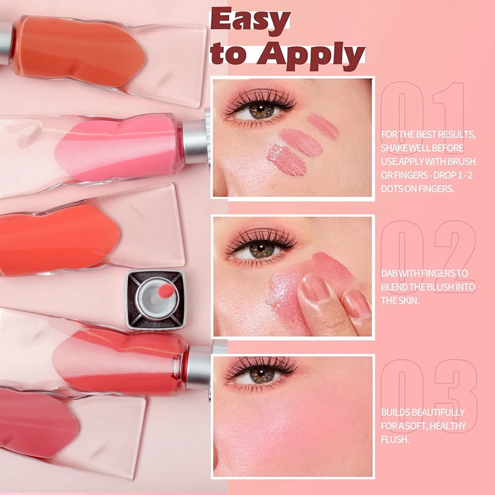 PRIVATE LABEL, 100pcs Wholesale Luxury PREMIUM Quality Vegan, Cruelty Free Korean Glow Lip/Cheek Tint Dewy Liquid Blush