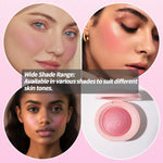 PRIVATE LABEL, 100pcs Wholesale Luxury PREMIUM Quality Vegan, Waterproof Glitter Compact Cream Powder Blush with Mirror, Long Lasting High Pigmented Blushes (Free Shipping)