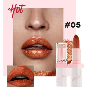 PRIVATE LABEL, 100pcs Wholesale Luxury PREMIUM Quality Vegan, Cruelty Free 24 Hour Long Lasting Matte Shiny Lipstick, Glitter Shimmer Metallic Lipstick