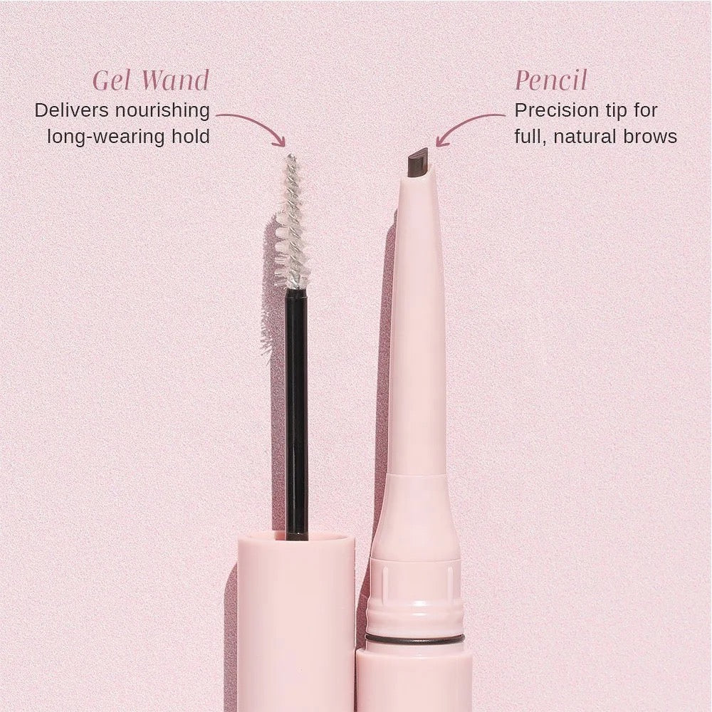 PRIVATE LABEL, Wholesale 100 pcs Luxury PREMIUM Quality, Retractable Makeup Pen 2-in-1 Brow Sculpting Lamination Gel and Tint Pencil Duo, Natural Brow Pencil with Brow Gel