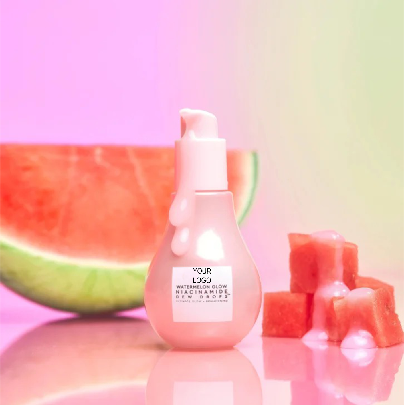 PRIVATE LABEL, Wholesale Luxury PREMIUM Quality Pre-Filled 200 Pcs Watermelon Glow Niacinamide Dew Drops, Hyperpigmentation Treatment, Hydrating Hyaluronic Acid and Vitamin E Serum