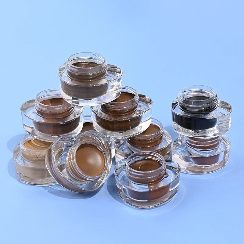 PRIVATE LABEL, 100 pcs Wholesale Luxury PREMIUM Quality Vegan, Cruelty Free 
Custom Heart Shaped Waterproof Eyebrow Filler, Gel Eyebrow Pomade. 23 Shades