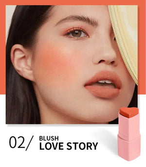 PRIVATE LABEL, 100pcs Wholesale Luxury PREMIUM Quality Vegan, Cruelty Free Heart Shape Creamy Blush on Stick, Organic Cheek Tinted Cosmetic Heart Blush