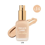 PRIVATE LABEL, Wholesale Luxury PREMIUM Quality Vegan, Cruelty Free Custom Ultra Luxury Waterproof Matte Finish Full Coverage Liquid Foundation with Hyaluronic Acid