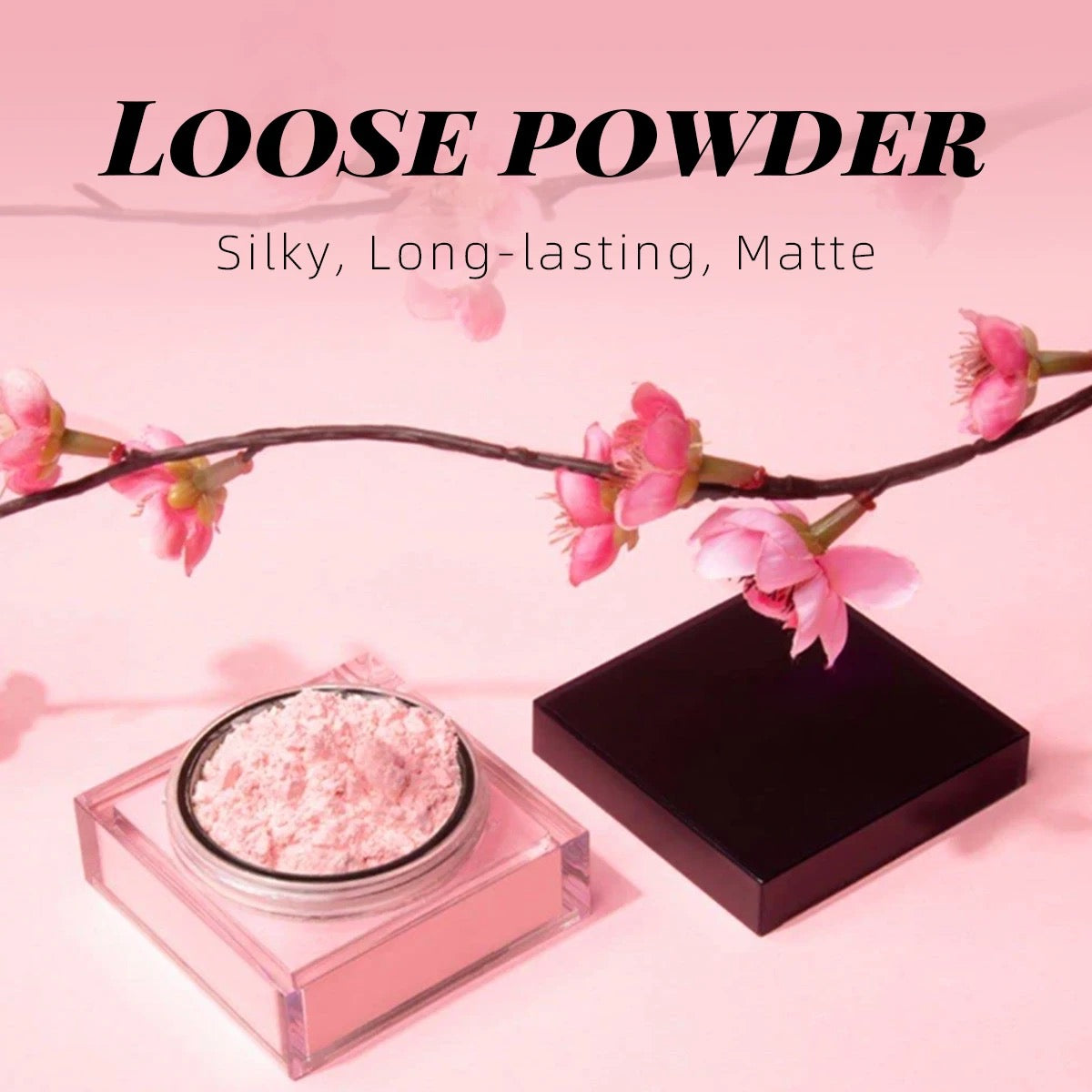 PRIVATE LABEL, Wholesale Luxury PREMIUM Quality Pre-Filled Custom Waterproof Face Oil Control Loose Powder Pink Purple Neutral Matte Shimmer Loose Setting Powders