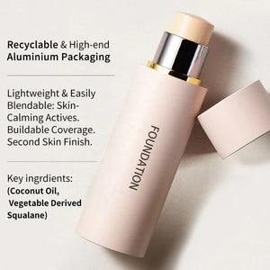 PRIVATE LABEL, 100pcs Wholesale Luxury PREMIUM Quality Vegan, Cruelty Free Waterproof Full Coverage Concealer Stick Silky Foundation in Silver/ Pink Aluminum Can