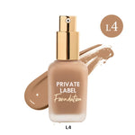 PRIVATE LABEL, Wholesale Luxury PREMIUM Quality Vegan, Cruelty Free Custom Ultra Luxury Waterproof Matte Finish Full Coverage Liquid Foundation with Hyaluronic Acid