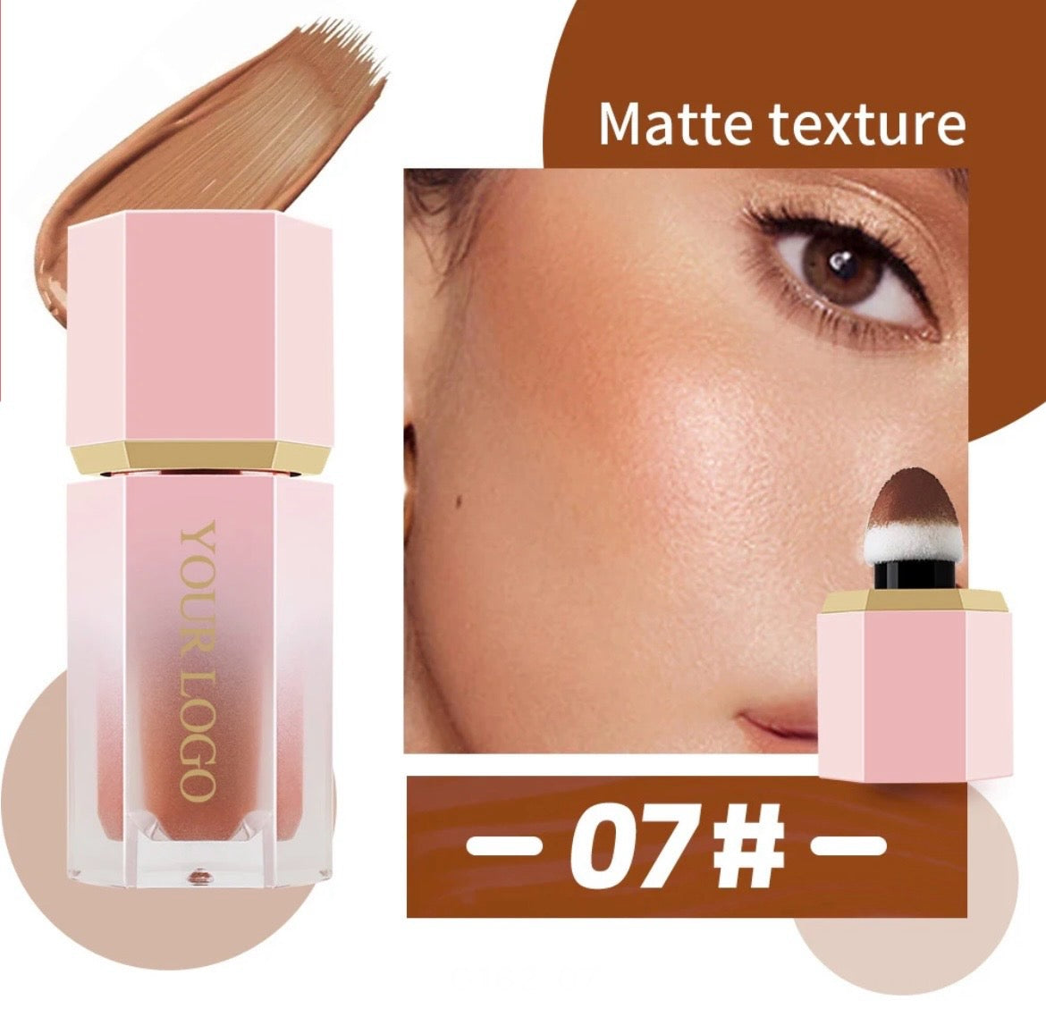 PRIVATE LABEL, 100pcs Wholesale Luxury PREMIUM Quality Waterproof Long Lasting Dual Use Liquid Blush (Free Shipping)