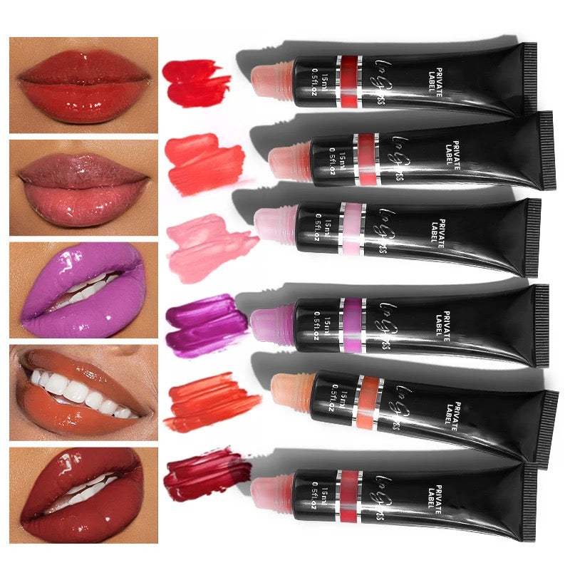 PRIVATE LABEL, 100pcs Wholesale Luxury PREMIUM Quality Vegan, Cruelty Free Moisturizing, Nourishing Pigmented Lipgloss, Long Lasting Non-sticky Juicy Lipgloss