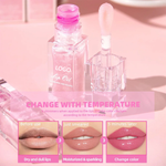 PRIVATE LABEL, 100pcs Wholesale Luxury PREMIUM Quality Vegan, Cruelty Free Clear Plumping Lipgloss, Moisturizing Fruity Tinted Color Changing Lip Oil