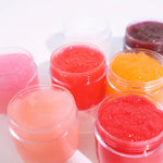 PRIVATE LABEL, 100pcs Wholesale Luxury PREMIUM Quality Vegan, Cruelty Free Fruit Flavor Lip Scrub, Exfoliating Sugar Colorful Lip Scrubs 8 Flavors