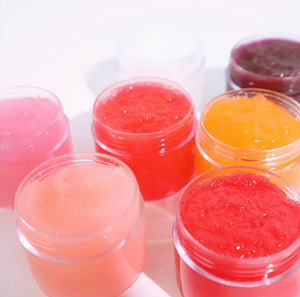 PRIVATE LABEL, 100pcs Wholesale Luxury PREMIUM Quality Vegan, Cruelty Free Fruit Flavor Lip Scrub, Exfoliating Sugar Colorful Lip Scrubs 8 Flavors